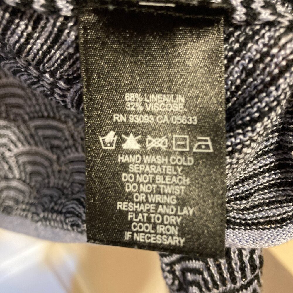#106, Nic and Zoe Navy Blue Lightweight Open Waterfall Cardigan, Size Large - Picture 5 of 5